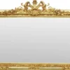 Casa Padrino Barock Spiegel Gold 140 x H. 95 cm - Handgefertigter Antik Stil Wandspiegel - Garderoben Spiegel - Wohnzimmer Spiegel - Barock Möbel
