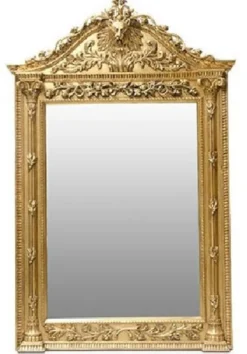 Casa Padrino Barock Spiegel Gold - Barockstil Spiegel mit eleganten Verzierungen - Riesiger Barockstil Wandspiegel - Barock Garderoben Spiegel - Barock Möbel - Möbel Barockstil