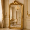 Casa Padrino Barock Spiegel Gold 80 x H. 160 cm - Prunkvoller Wandspiegel im Barockstil - Antik Stil Garderoben Spiegel - Wohnzimmer Spiegel - Barock Möbel