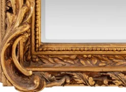 Casa Padrino Barock Spiegel Gold - Barockstil Spiegel mit eleganten Verzierungen - Handgefertigter Barockstil Wandspiegel - Barock Garderoben Spiegel - Barock Möbel - Möbel Barockstil
