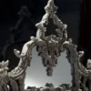 Casa Padrino Barock Spiegel Grau - Prunkvoller handgefertigter Wandspiegel im Barockstil - Antik Stil Garderoben Spiegel - Wohnzimmer Spiegel - Barock Möbel