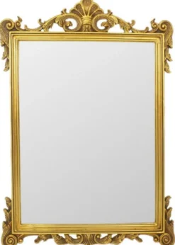 Casa Padrino Barock Spiegel Gold 75 x H. 110 cm - Wandspiegel im Barockstil - Antik Stil Garderoben Spiegel - Wohnzimmer Spiegel - Barock Möbel