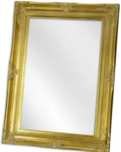 Casa Padrino Barock Spiegel Gold H. 112,5 cm - Barockstil Möbel