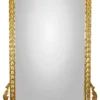 Casa Padrino Barock Spiegelkonsole - Garderobenkonsole Gold mit Marmorplatte und mit schönen Barock Verzierungen auf dem Spiegelglas Mod8 - Antik Look