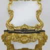 Casa Padrino Barock Spiegelkonsole mit Marmorplatte Gold Schwarz 120 x H. 220 cm