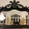 Casa Padrino Barock Spiegel Schwarz - Prunkvoller Wandspiegel mit eleganten Verzierungen - Handgefertigter Barock Garderoben Spiegel - Barockstil Wandspiegel - Barock Möbel - Edel & Prunkvoll
