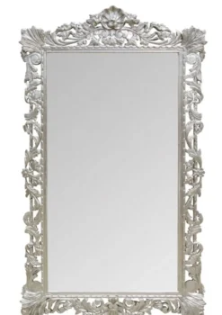 Casa Padrino Barock Spiegel Silber 110 x H. 193 cm - Antik Stil Wandspiegel
