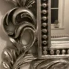 Casa Padrino Barock Spiegel Silber - Prunkvoller Wandspiegel mit eleganten Verzierungen - Barock Garderoben Spiegel - Barockstil Wandspiegel - Barock Möbel - Edel & Prunkvoll
