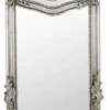 Casa Padrino Barock Spiegel Silber 55 x H. 175 cm - Handgefertigter Antik Stil Wandspiegel - Ganzkörperspiegel - Garderoben Spiegel - Wohnzimmer Spiegel - Barock Möbel