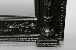 Casa Padrino Barock Spiegel Schwarz - Barockstil Spiegel mit eleganten Verzierungen - Riesiger Barockstil Wandspiegel - Barock Garderoben Spiegel - Barock Möbel - Möbel Barockstil
