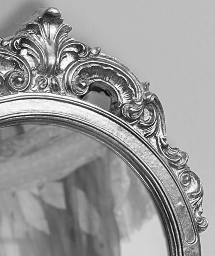 Casa Padrino Barock Spiegel Silber 51 x 5 x H. 93 cm - Eleganter Wandspiegel im Barockstil - Barock Möbel
