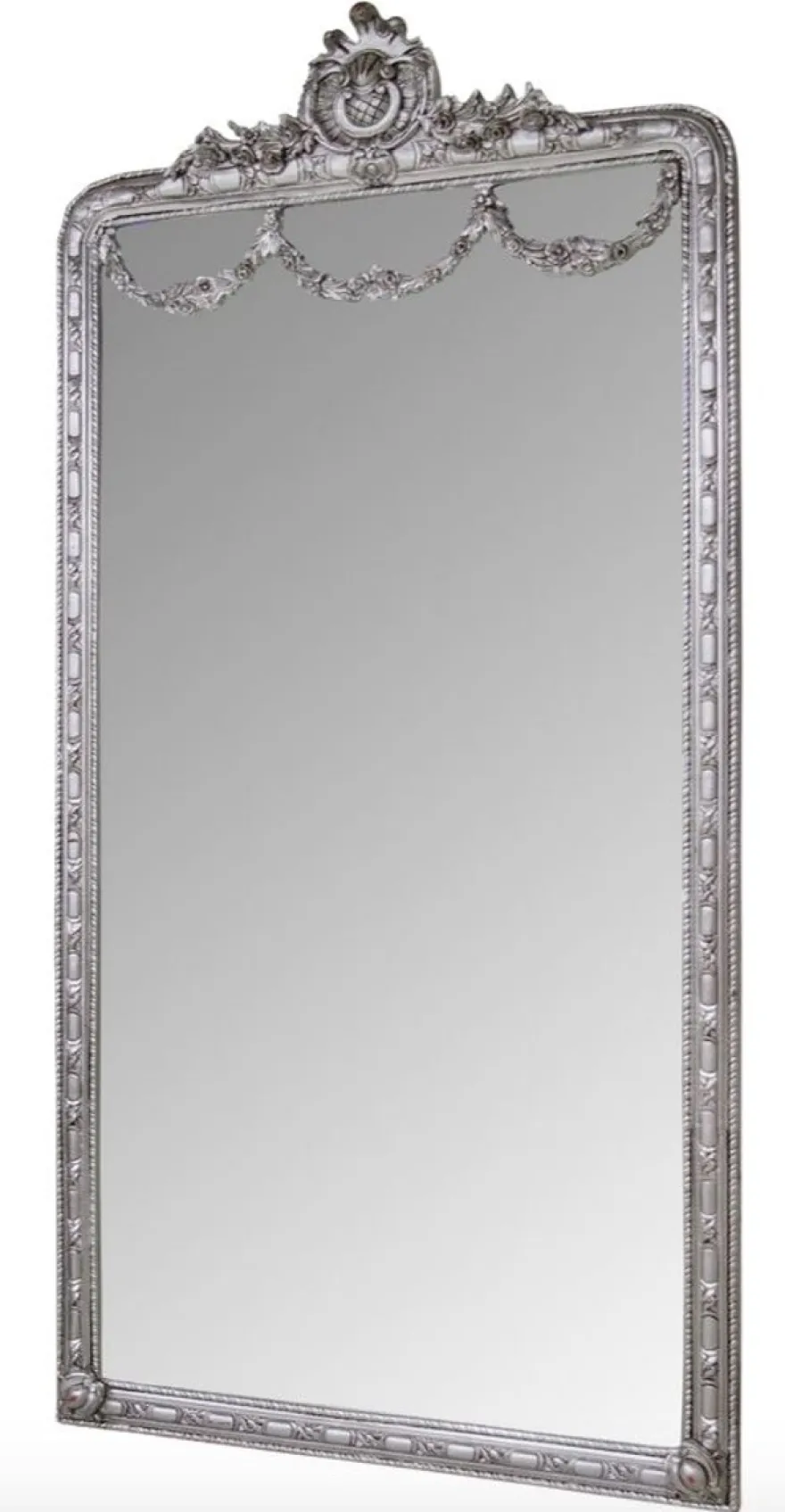 Casa Padrino Barock Spiegel Silber 120 x H. 242 cm - Barock Wandspiegel