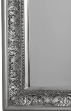 Casa Padrino Barock Spiegel Silber 52 x H. 62 cm - Handgefertigter Barock Wandspiegel mit Facettenschliff und wunderschönen Verzierungen
