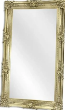 Casa Padrino Barock Spiegel Silber 122 x H. 212 cm - Garderoben Spiegel - Wohnzimmer Spiegel - Barock Möbel
