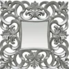 Casa Padrino Barock Spiegel Silber 76 x H. 76 cm - Quadratischer Wandspiegel im Barockstil - Prunkvoller Antik Stil Garderoben Spiegel - Barock Interior - Barock Möbel