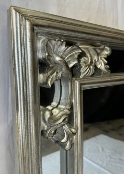 Casa Padrino Barock Spiegel Silber H. 98 cm - Barockstil Möbel