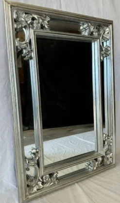 Casa Padrino Barock Spiegel Silber H. 98 cm - Barockstil Möbel