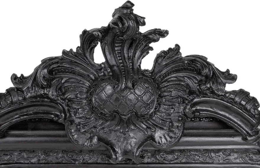 Casa Padrino Barock Spiegel Schwarz 90 x H. 160 cm - Wandspiegel Antik Stil Möbel