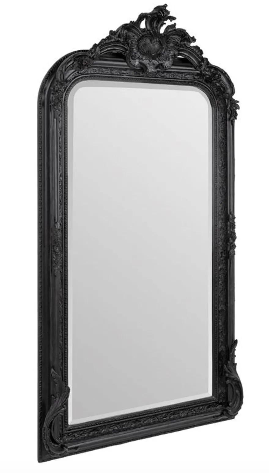 Casa Padrino Barock Spiegel Schwarz 90 x H. 160 cm - Wandspiegel Antik Stil Möbel