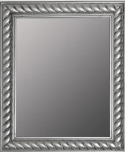 Casa Padrino Barock Spiegel / Wandspiegel Antik Silber 52 x H. 62 cm - Barockmöbel