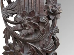 Casa Padrino Barock Spiegel / Wandspiegel Dunkelbraun 122 x H. 224 cm - Barockstil Möbel