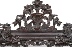 Casa Padrino Barock Spiegel / Wandspiegel Dunkelbraun 122 x H. 224 cm - Barockstil Möbel
