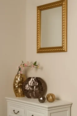 Casa Padrino Barock Spiegel / Wandspiegel Antik Gold 52 x H. 62 cm - Barockmöbel