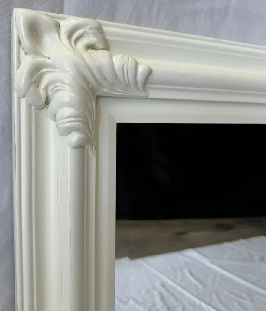 Casa Padrino Barock Spiegel Weiß 80 x H. 70 cm - Barock Möbel