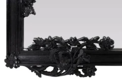 Casa Padrino Barock Spiegel / Wandspiegel Schwarz 122 x H. 224 cm - Barockstil Möbel