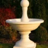 Casa Padrino Barock Springbrunnen Sandfarben Ø 102 x H. 151 cm - Prunkvoller Gartenbrunnen im Barockstil - Runder Gartendeko Stein Brunnen - Barock Garten Deko Accessoires