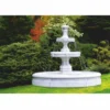 Casa Padrino Barock Springbrunnen Grau Ø 245 x H. 210 cm - Barock Garten Deko