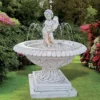 Casa Padrino Barock Springbrunnen Grau Ø 120 x H. 110 cm - Made in Italy