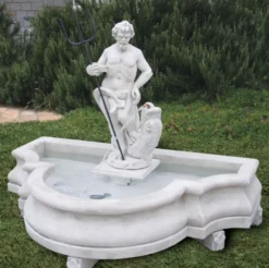 Casa Padrino Barock Springbrunnen Grau 138 x 88 x H. 107 cm - Made in Italy