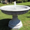 Casa Padrino Barock Springbrunnen Grau Ø 150 x H. 115 cm - Runder Gartenbrunnen - Made in Italy