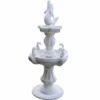 Casa Padrino Barock Springbrunnen Delphine Weiß / Grau Ø 80 x H. 170 cm