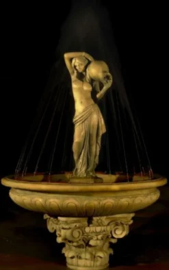 Casa Padrino Barock Springbrunnen Ø 150 x H. 193 cm - Schloss Hotel Restaurant Garten Deko Brunnen