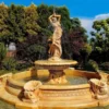Casa Padrino Barock Springbrunnen Ø 445 x H. 234 cm - Prunkvoller Gartenbrunnen mit Meermuschel Wasserspeier