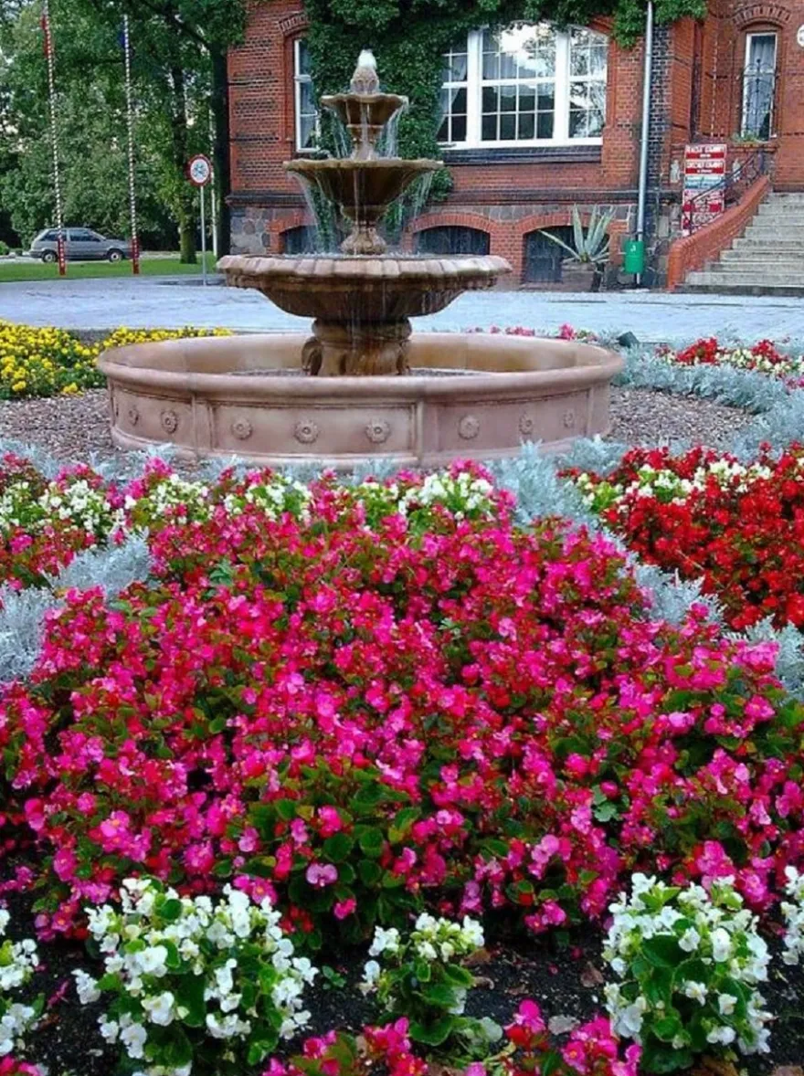 Casa Padrino Barock Springbrunnen Braun Ø 145 x H. 180 cm - Gartenbrunnen - Gartendeko Brunnen - Prunkvolle Barock Garten Deko Accessoires