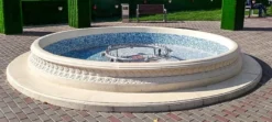 Casa Padrino Barock Springbrunnen Umrandung Grau Ø 426 cm