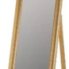 Casa Padrino Barock Standspiegel Gold mit wunderschönem antik-goldenem Barockrahmen und Ornamentaufsatz H. 180 cm - Handgefertigt