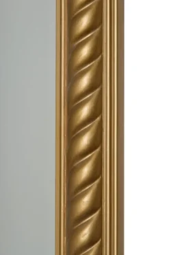 Casa Padrino Barock Standspiegel Gold mit wunderschönem antik-goldenem Kordelrahmen H. 180 cm - Handgefertigt