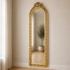 Casa Padrino Barock Standspiegel Gold 60 x H. 190 cm - Handgefertigter Antik Stil Ganzkörperspiegel - Garderoben Spiegel - Schlafzimmer Spiegel - Barock Möbel