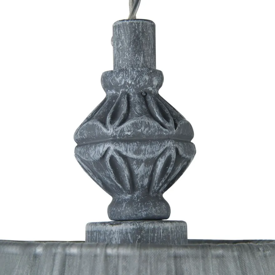 Casa Padrino Barockstil Hängeleuchte Antik Grau Ø 18 x H. 22 cm - Barock Hängelampe in Grau