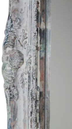 Casa Padrino Barockstil Spiegel / Wandspiegel Antik Grau 42 x H. 54 cm - Barock Möbel