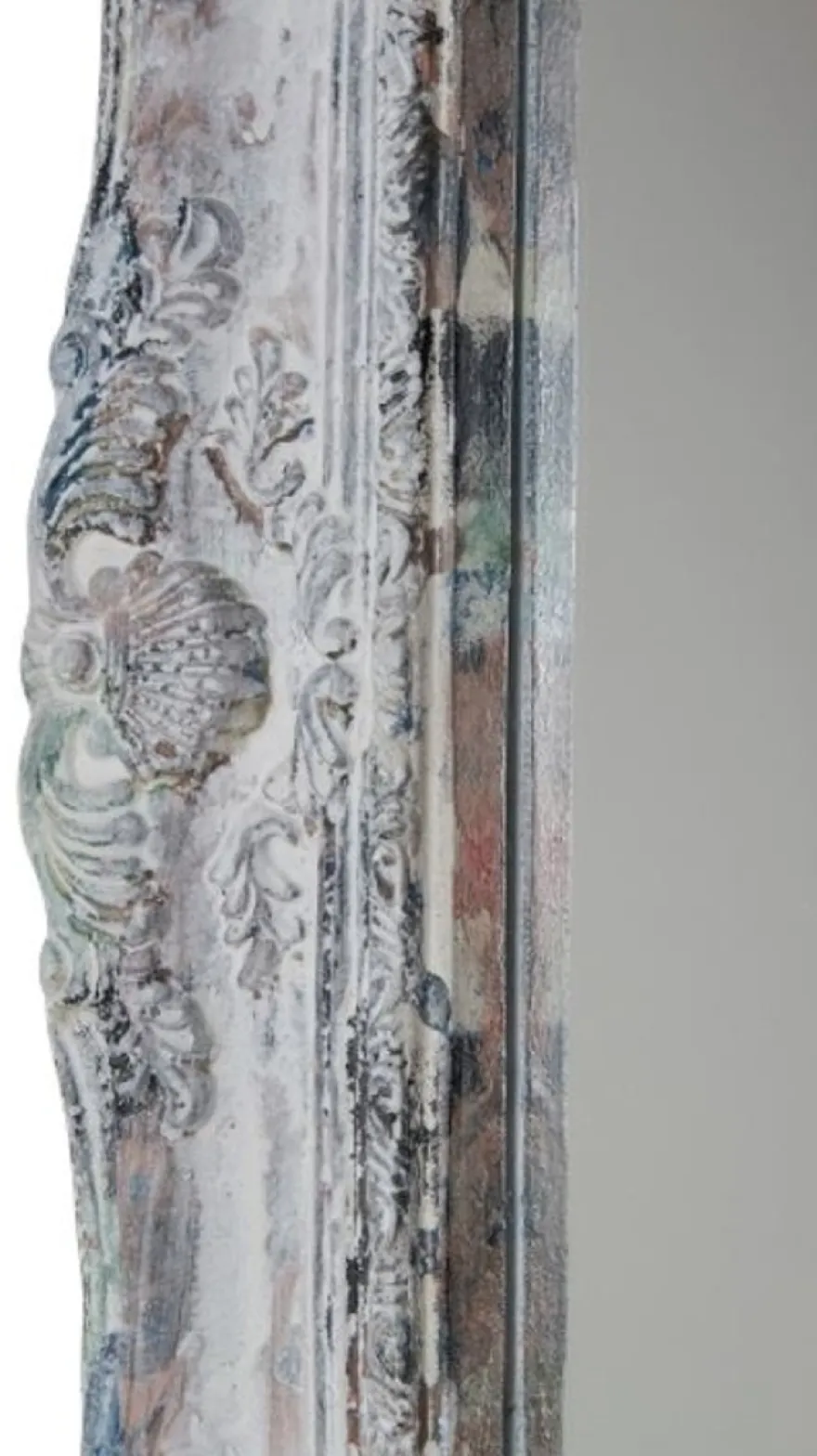 Casa Padrino Barockstil Spiegel / Wandspiegel Antik Grau 42 x H. 54 cm - Barock Möbel