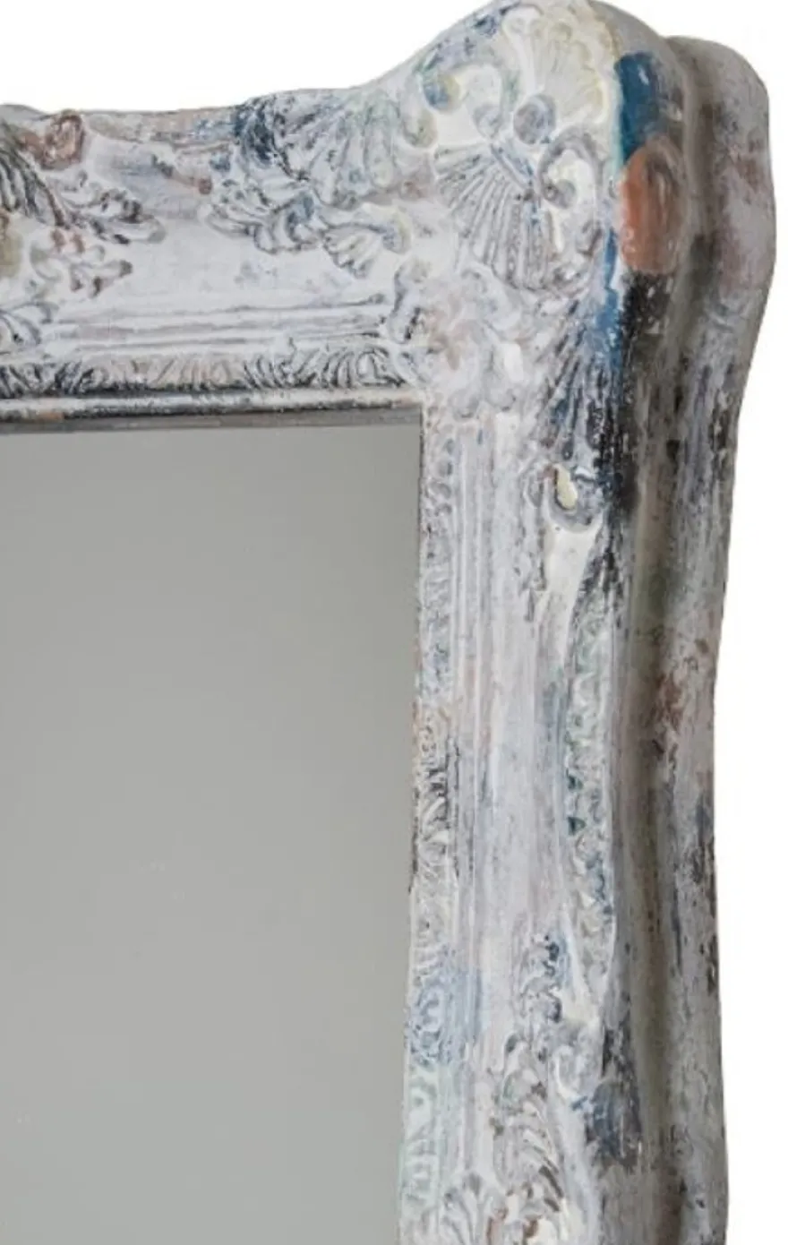 Casa Padrino Barockstil Spiegel / Wandspiegel Antik Grau 42 x H. 54 cm - Barock Möbel