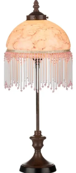 Casa Padrino Barockstil Tischleuchte Mehrfarbig Ø 20 x H. 52 cm - Barock & Jugendstil Möbel