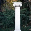 Casa Padrino Barock Säule / Gartensäule Weiß 24 x 24 x H. 90 cm - Gartendeko Accessoires
