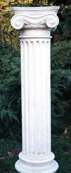 Casa Padrino Barock Säule / Gartensäule Weiß 24 x 24 x H. 90 cm - Gartendeko Accessoires