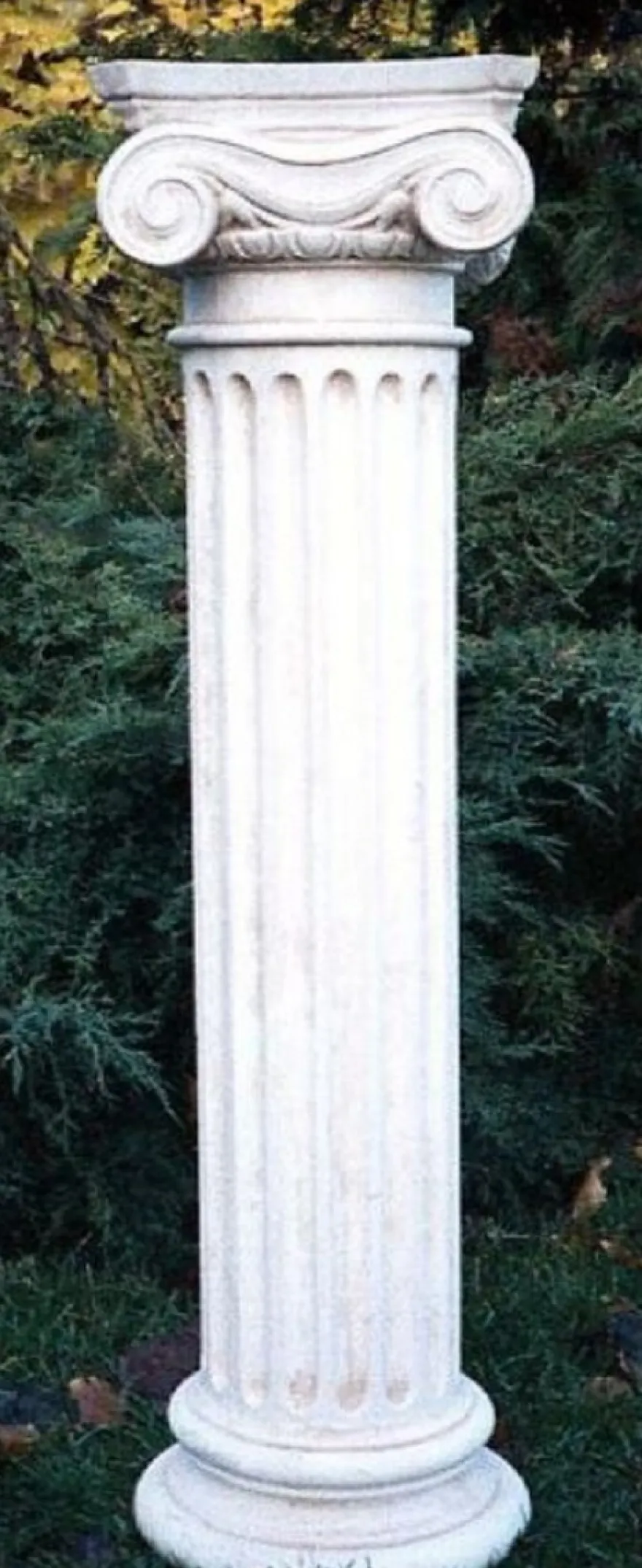 Casa Padrino Barock Säule / Gartensäule Weiß 24 x 24 x H. 90 cm - Gartendeko Accessoires